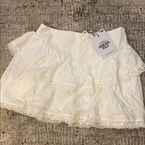 Princess Polly  Capshaw Mini Skirt white